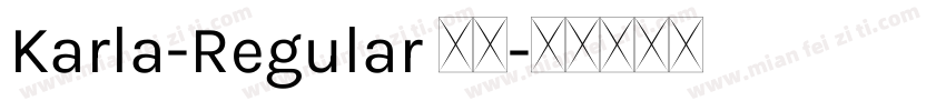 Karla-Regular 常规字体转换